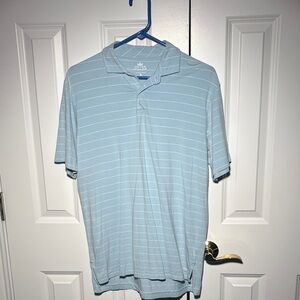 PGA Tour Sky Blue S Striped Polo Shirt w/ Custom Monogram (Not Sold In Stores)